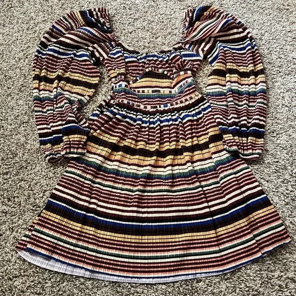 zara brown striped dress ZARA. Striped Ts midi dress – Hibuy market main image 0